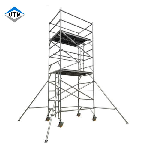 OEM PORTABLE 3M-15M SCAFFOLD SCAFFOLD SCAFFOLDING مع العجلات
