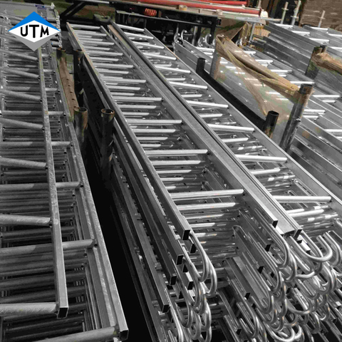 Q235 سقالة الفولاذ المجلفن سلم قرد سلم الرأسي للبناء