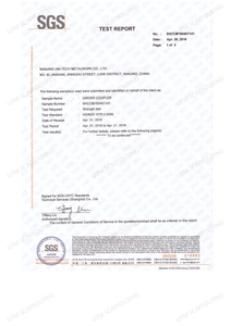  AS1576 تقرير اختبار مقرنة العارضة للسقالات 