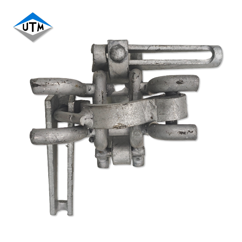 السقالات هولندا الثابتة المشبك 48.3mm HDG قطرة مزورة هولندا الزاوية اليمنى مقرنة مزدوجة