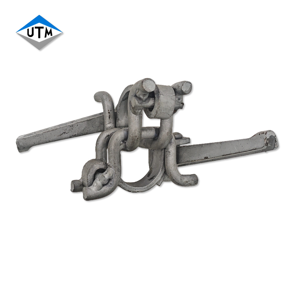 السقالات هولندا الثابتة المشبك 48.3mm HDG قطرة مزورة هولندا الزاوية اليمنى مقرنة مزدوجة