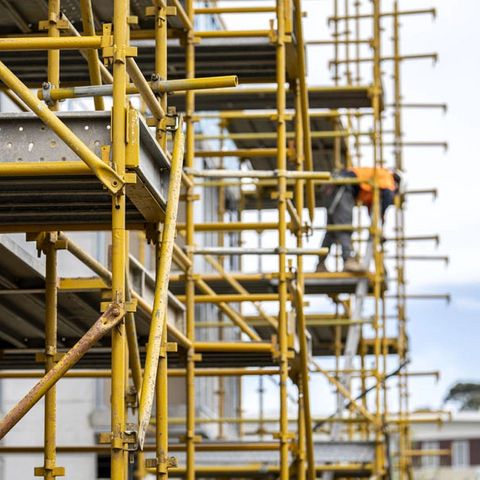 البناء الأسترالي الساخن Dip Glvanized Painted Q235/Q355 Steel Kwikstage Scaffolding 